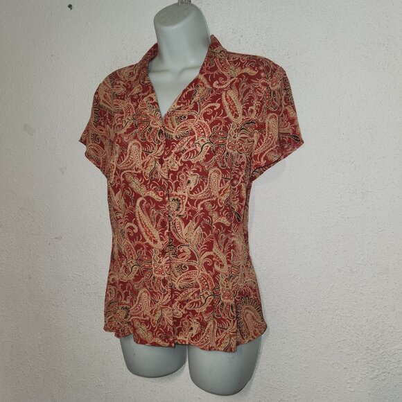 Emma James by Liz Claiborne button-front blouse in size 10 NWOT - Picture 6 of 11